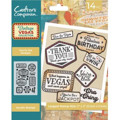 Crafter's Companion Vintage Vegas Stempel - You're the Jackpot